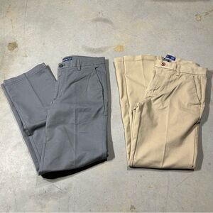 Izod Men’s Pants Khaki Grey 30x32 2 - Pair Bundle